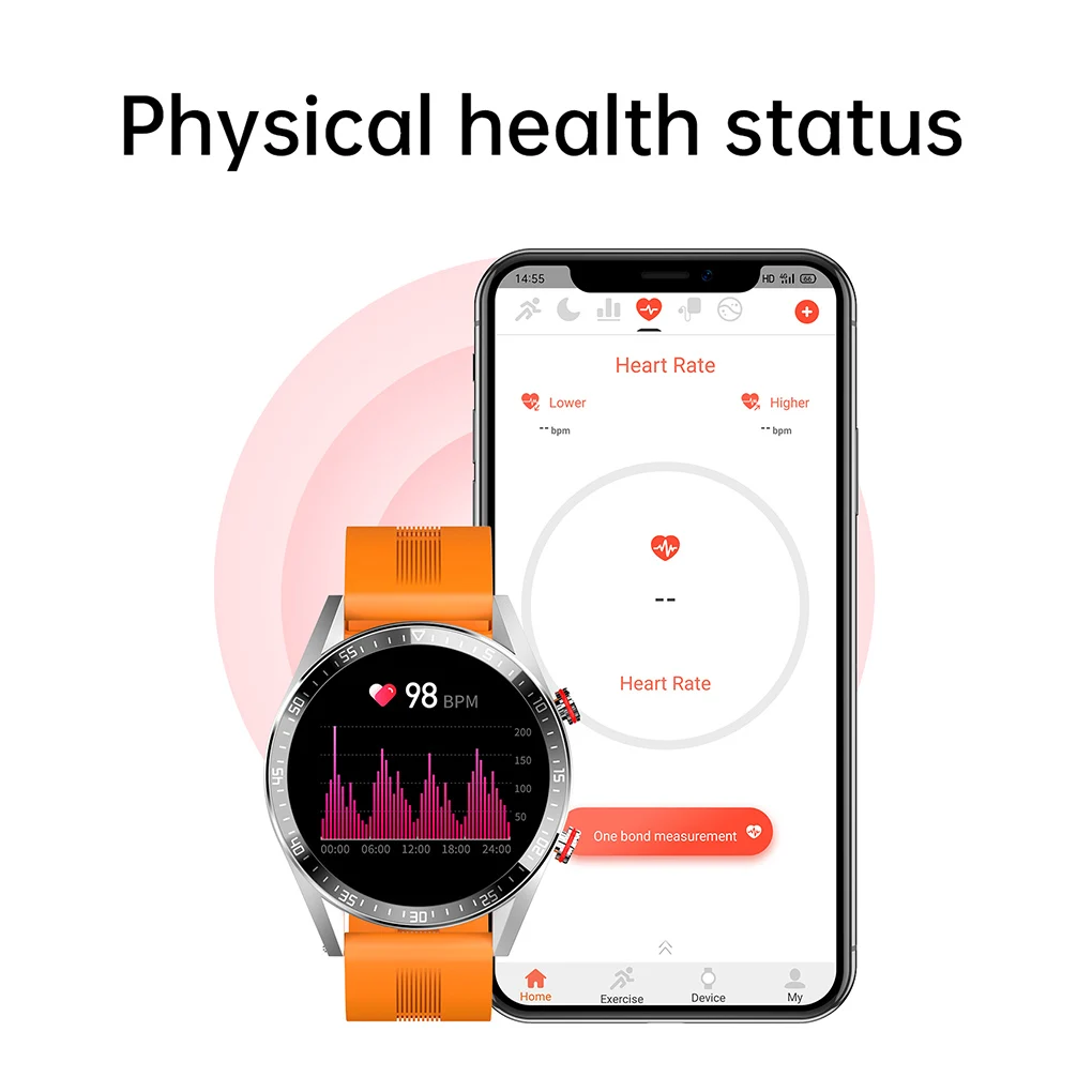 

Smart Watch Heart Rate LED Rechargeable Bracelet Sports Tracker Bluetooth-compatible V5.0 Portable Wristwatch Type 5