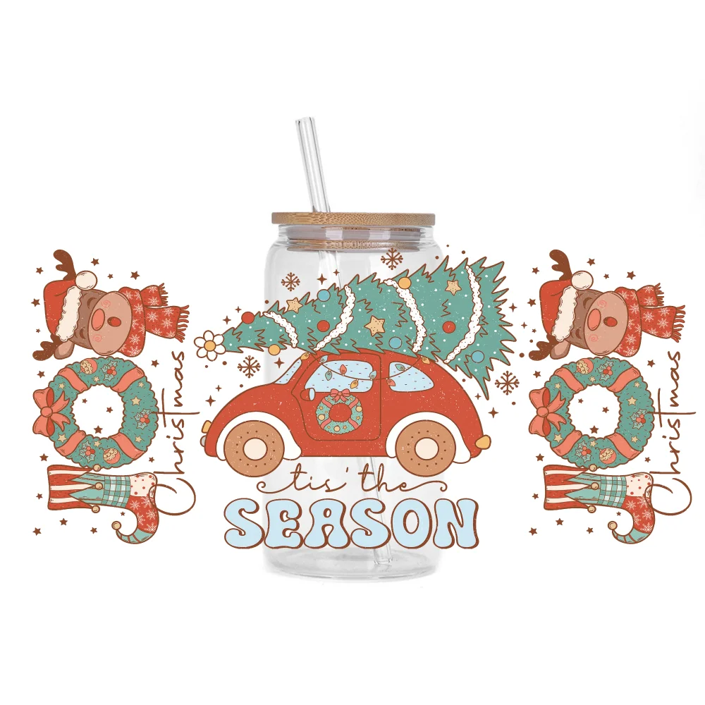 Рождественская серия легкие водонепроницаемые наклейки сделай сам 3D переводы