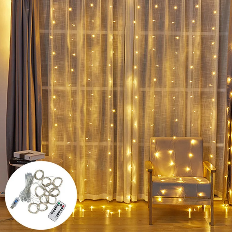 

Festoon Led Light Garland Curtain String Lights Christmas Decoration 2023 Holiday Lighting Wedding Fairy Lights Home Decor