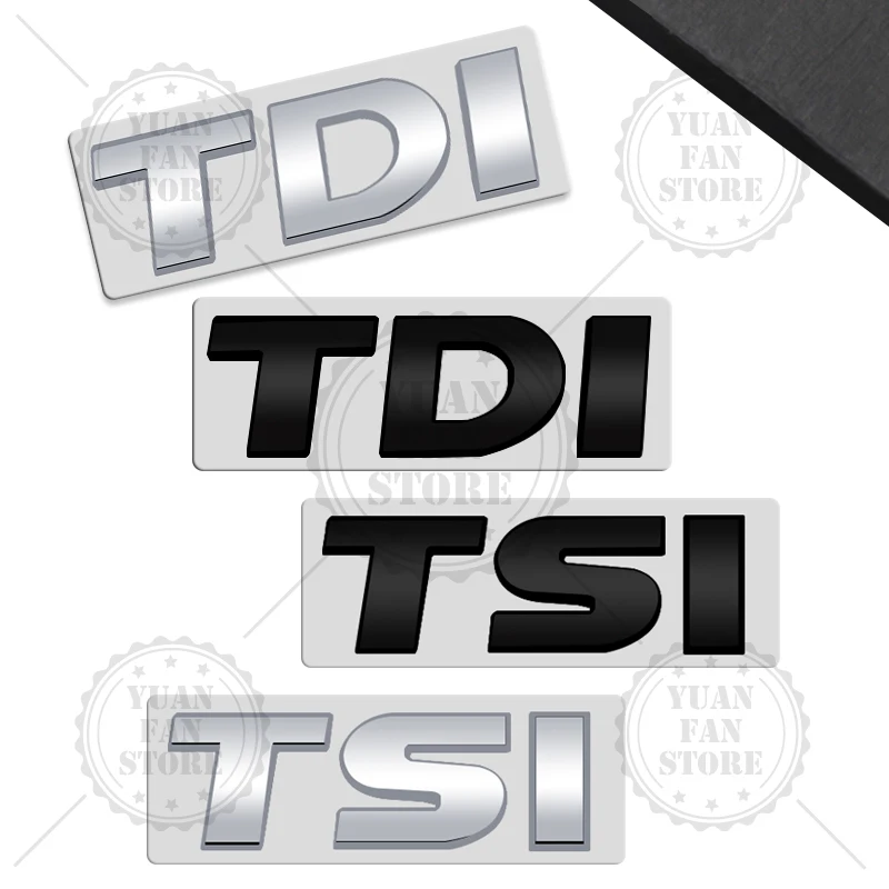 Эмблема TSI TDI Стайлинг автомобиля 3D наклейка логотип из АБС-пластика значок для