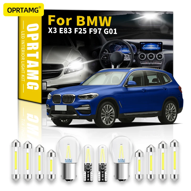 

Автомобильная светодиодная лампа OPRTAMG T10 W5w для интерьера автомобиля, лампа для чтения для BMW X3 E83 F25 F97 G01 2002-2022, купольная гирлянда, автомобиль...