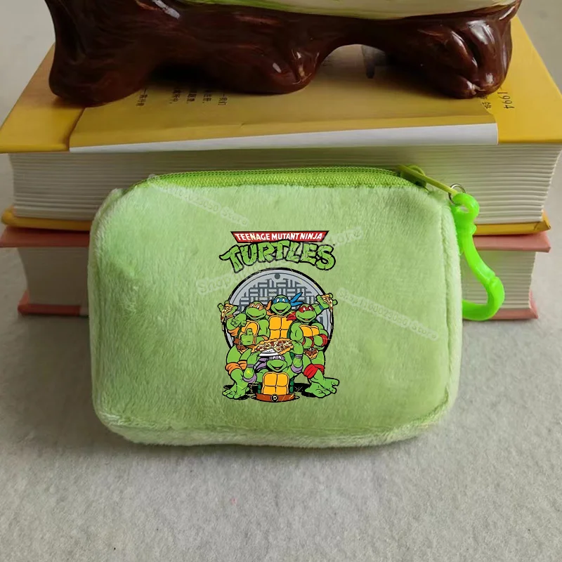 Миниатюрный плюшевый кошелек для монет с черепашками-ниндзя из мультфильма