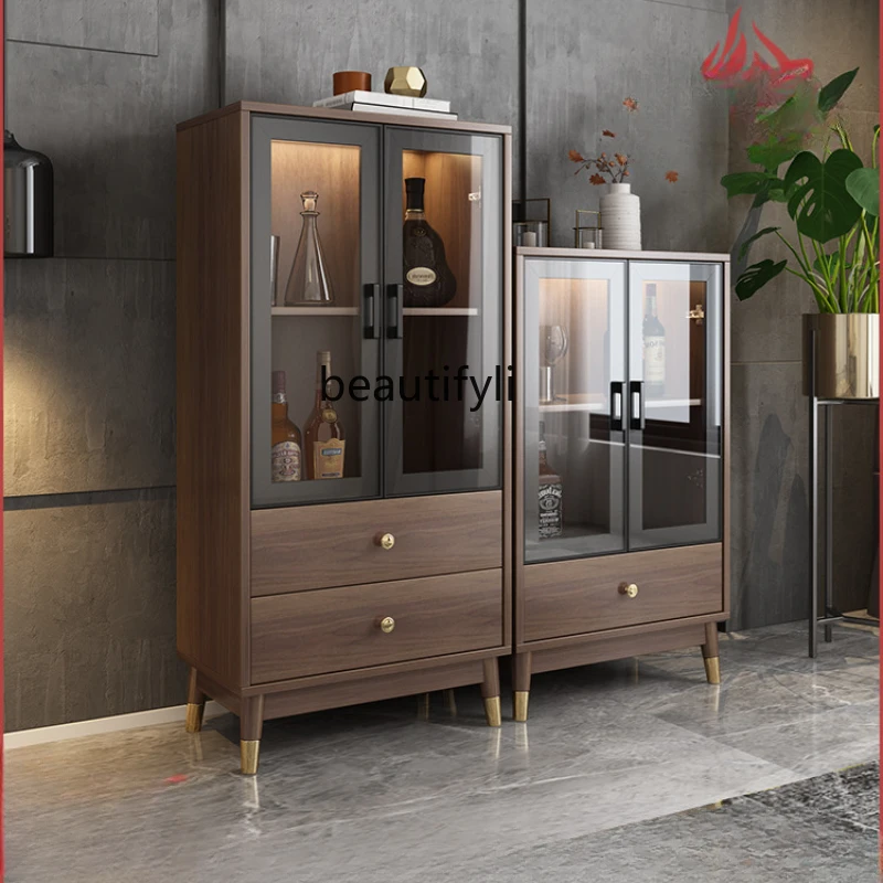 

Wine Cabinet Display Cabinet Glass Door Sideboard Cabinet High Cabinet Integrated Wall Living Room Small Locker