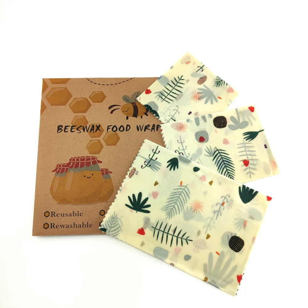 

Zero Waste Reusable Storage Wrap Sustainable Organic Sandwich & Cheese Food Wrapping Paper BPA & Plastic Free Beeswax Food Wrap
