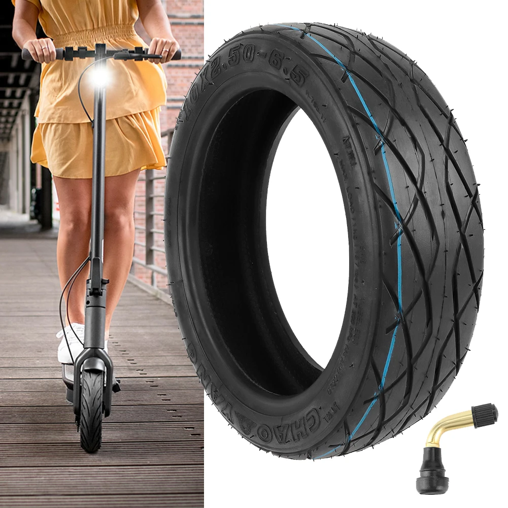 

10 Inch 10x2.50-6.5 Electric Scooter Tubeless Tyre 60/70-6.5 For Ninebot Max G30 Rubber Excellent Replacement Applications