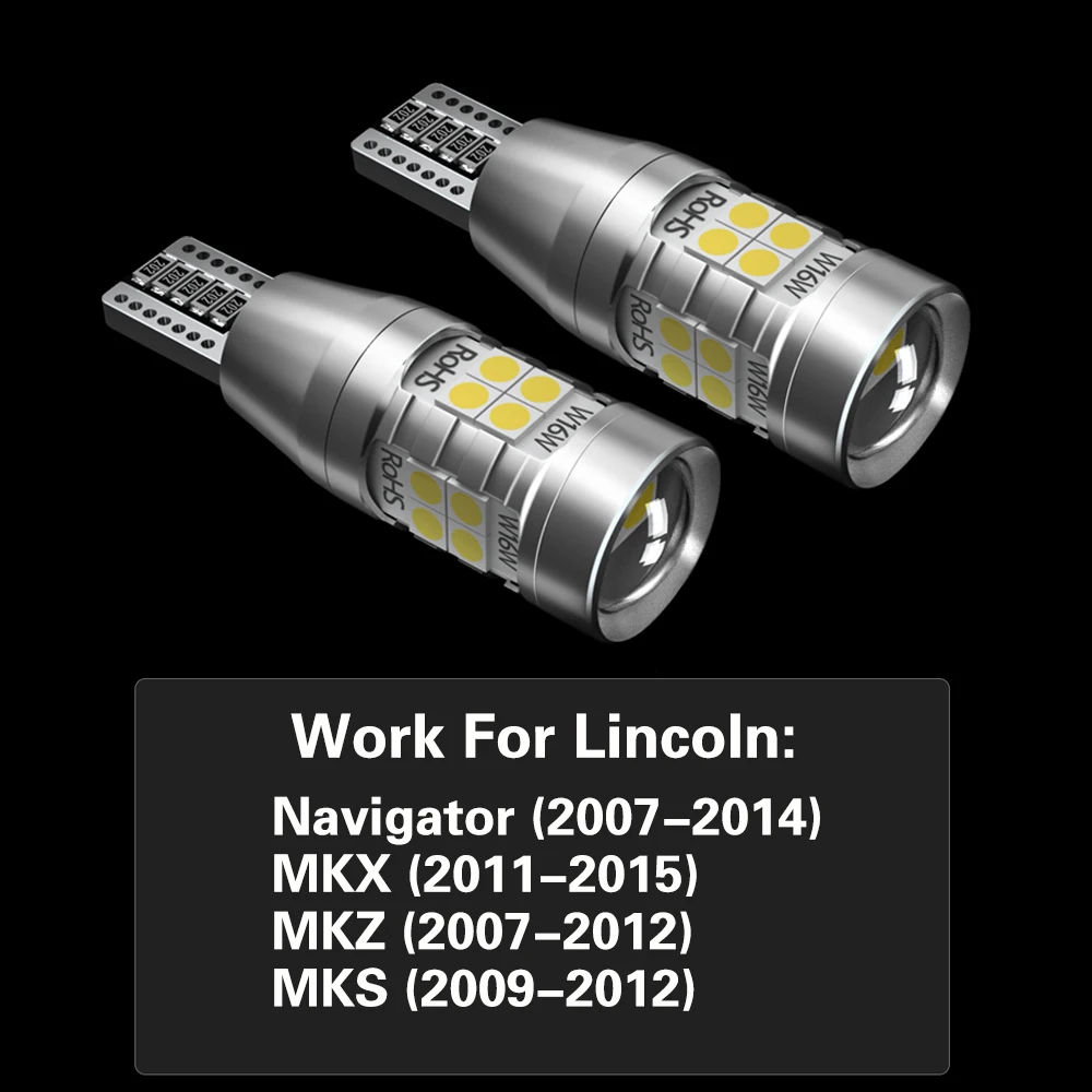 Светодиодная лампа задсветильник хода W16W T15 921 Canbus без ошибок для навигатора Lincoln