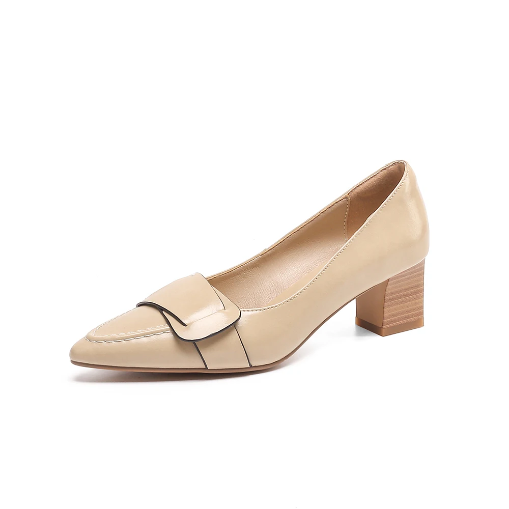 Cialisa Pumps For Lady Spring New 2023 Pointed Toe Genuine Leather Women's Shoes Handmade High Heels Fashion Footwear Brown 40