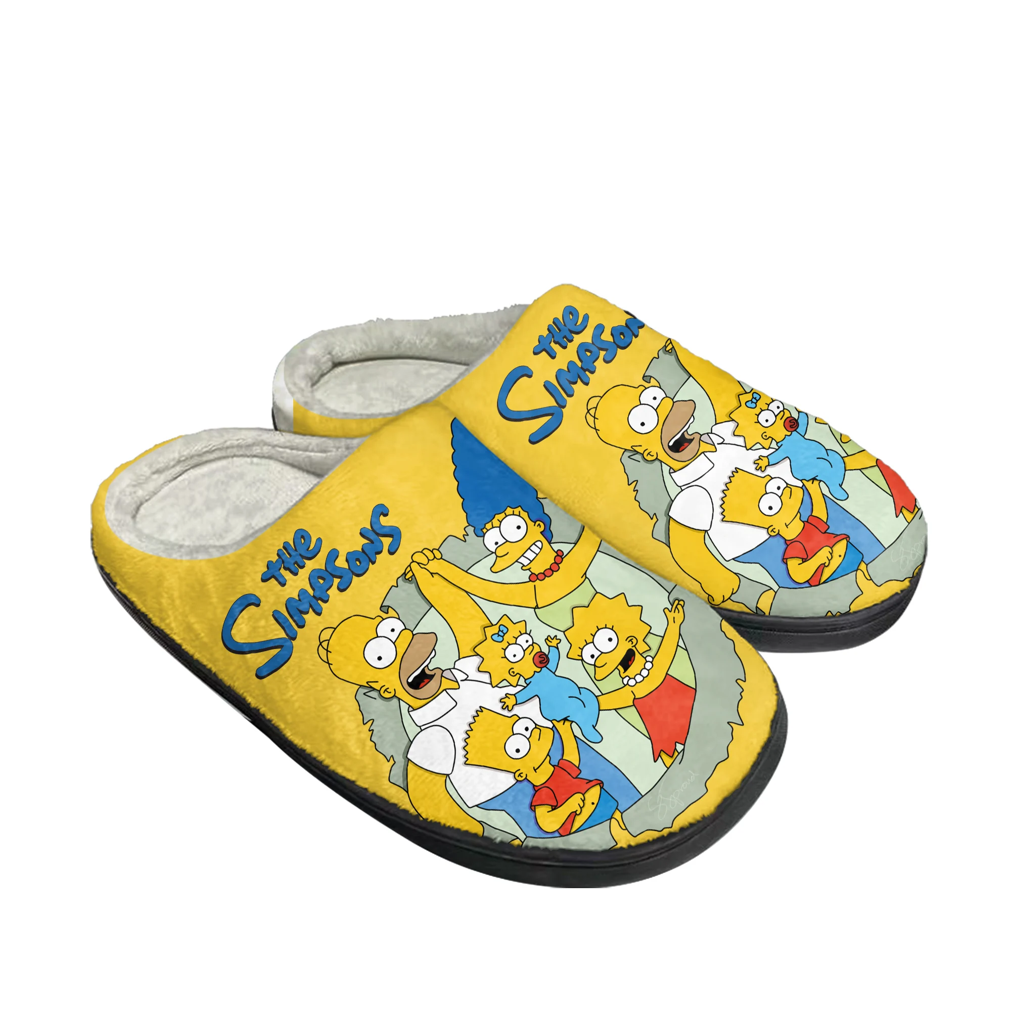 

Домашние хлопковые тапочки Simpso Simpsonss с мультяшным Аниме Манга, мужские и женские плюшевые спальные повседневные теплые домашние тапочки на заказ