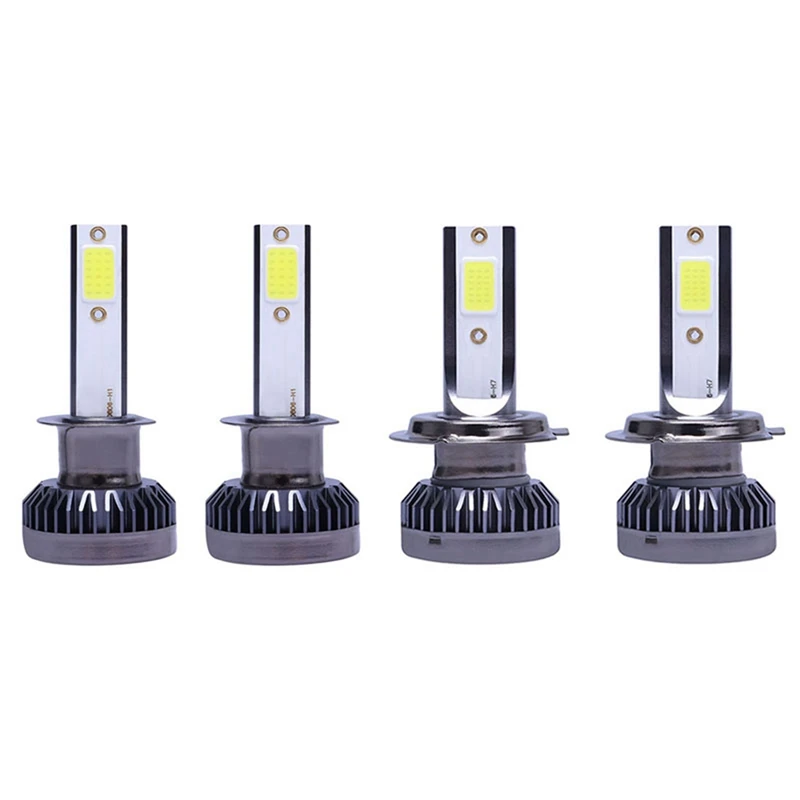 

1 Pair 1400W Led Headlight Bulbs Conversion Kit Fog Driving Light Hi-Low Lamps Drl 6000K White-Plug And Play - H1 & H7