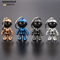 somehour handmade 3d astronaut space robot spaceman keychain new fashion car bag keyring holder gadgets accessories friend gift