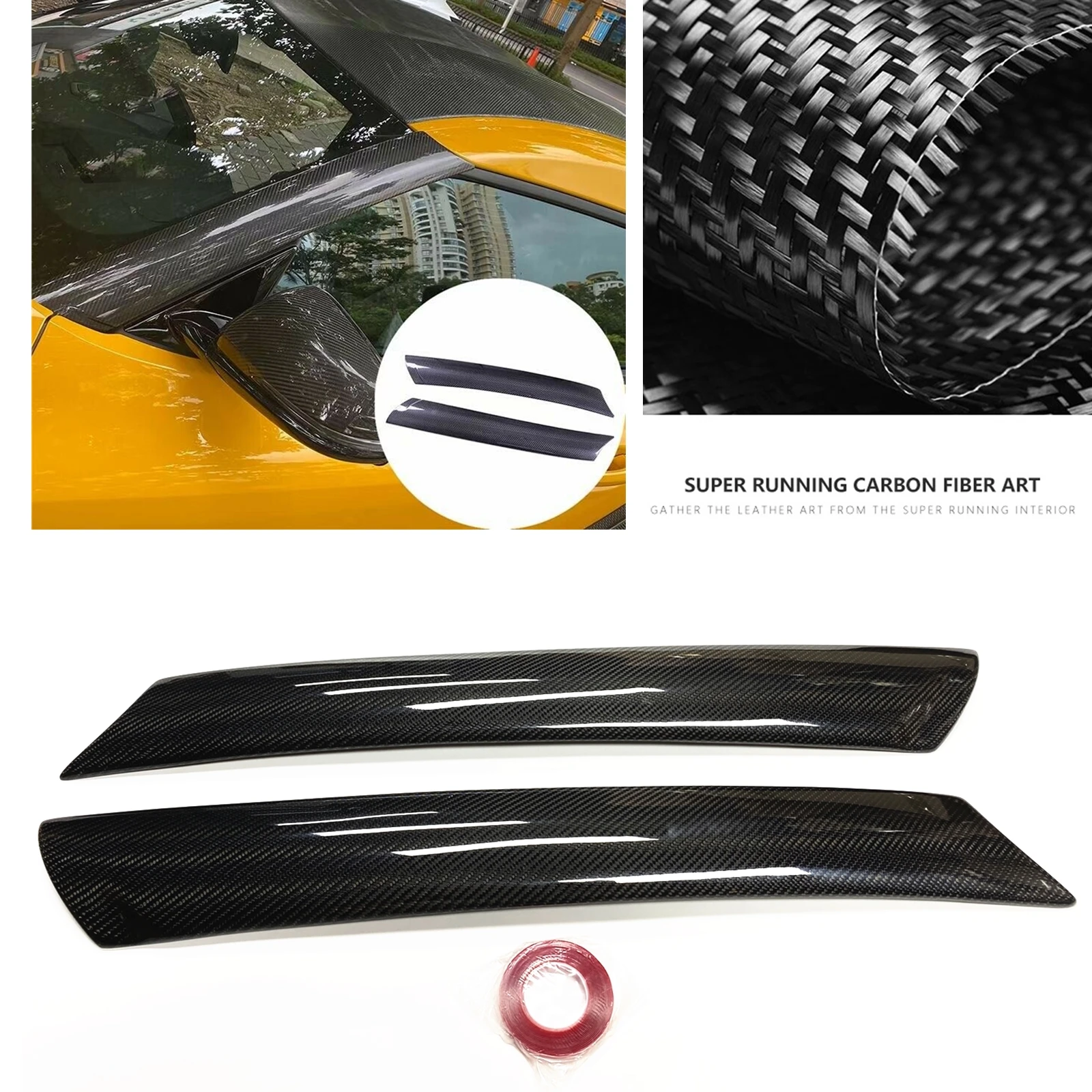 

1 пара, Обложка для Toyota Supra A90 2019-2021 из углеродного волокна