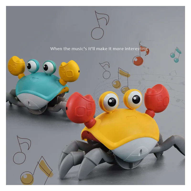 

Electric Crab With Dynamic Music Cool Lighting Automatic Induction Obstacle Avoidance Interactive Parent-child Children‘s Toys
