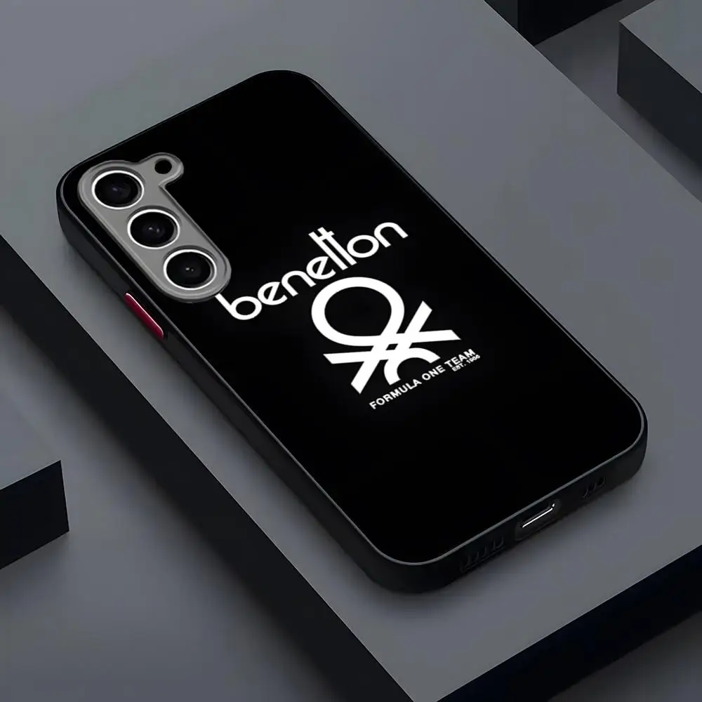 Фото Брендовый чехол для телефона Benetton, матовый прозрачный для Samsung S25Plus S21fe S22 FE S23 Ultra S24 Plus S25, роскошная задняя крышка №2