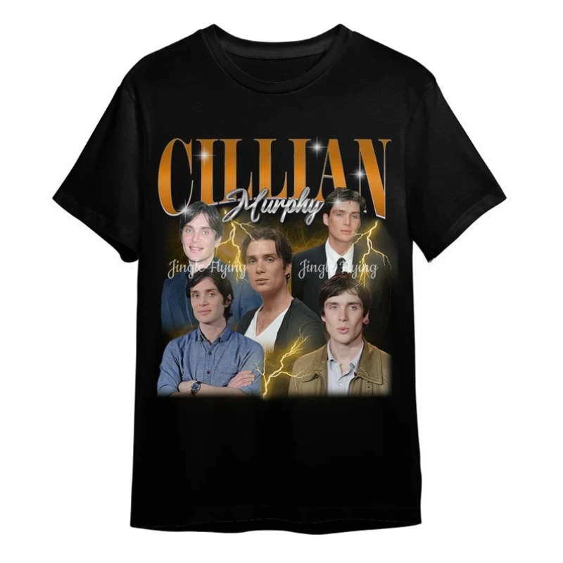 Винтажная графическая футболка Cillian Мерфи 90-х с рисунком актера унисекс для