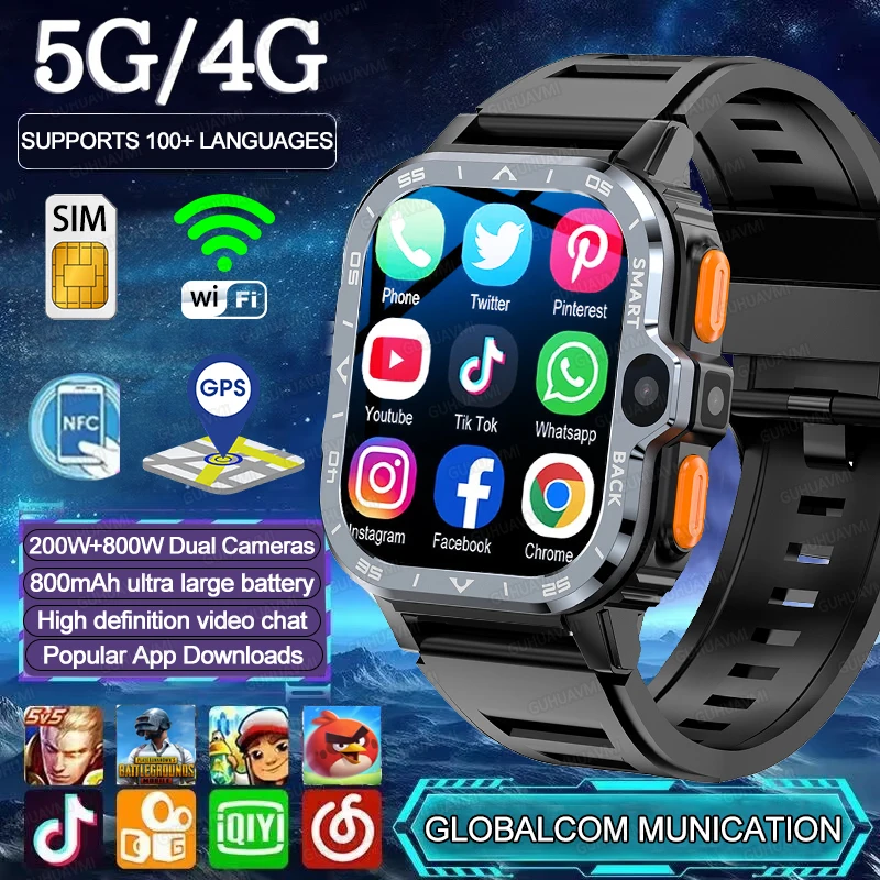 Смарт-часы для мужчин и женщин с четырёхъядерным процессором GPS HD камерой