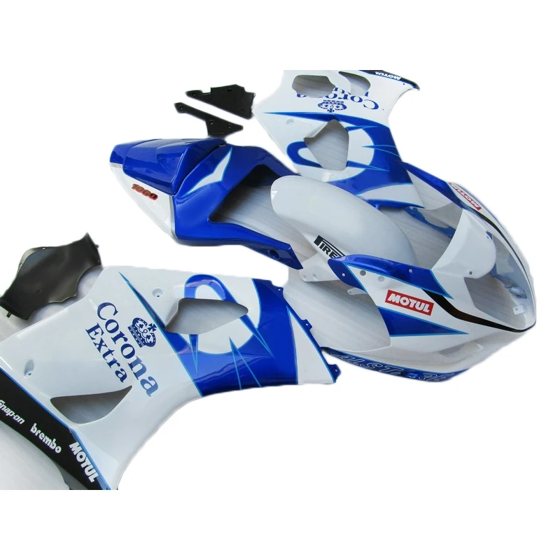 Новый мотоциклетный обтекатель для SUZUKI gsxr 1000 k3 k4 GSXR1000 сине-белый из АБС-пластика