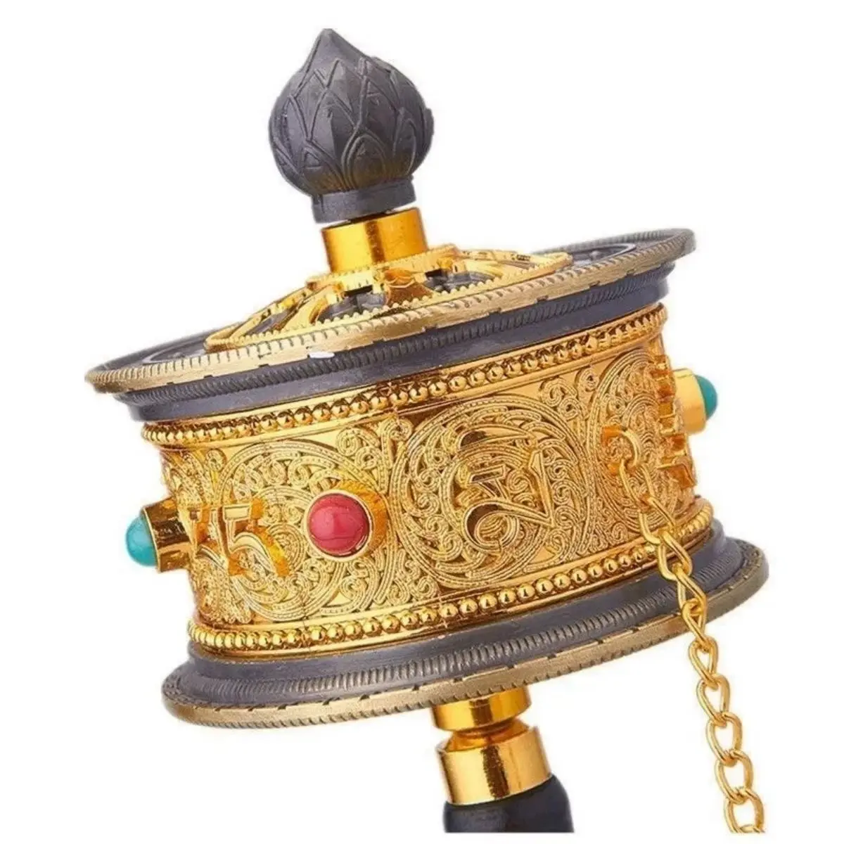 Hand Rotating Wheel Tibetan Hand Rotating Barrel Tibetan Hand Rotating Wheel Home Tibetan Style Decoration Travel Shot Props