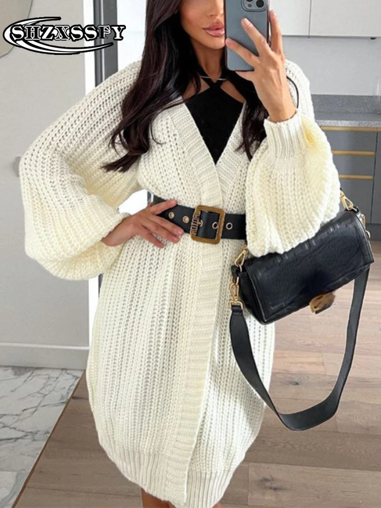 

Oversize Cardigan Women Long Sleeve Top Solid Casual Knitted Sweater Women Button Fashion Autumn Winter Women Sweaters 2023