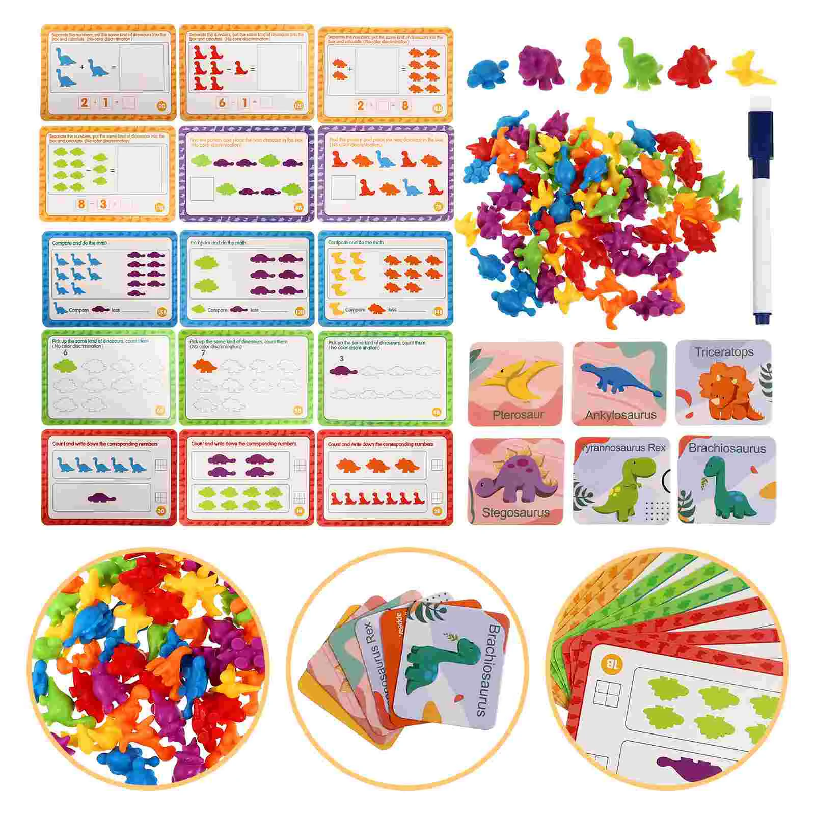 

Dinosaur Toys Toy Sorting Color Counting Toddler Training Sensory Game Matching Games Math Kids Learning Skills Motor Kid