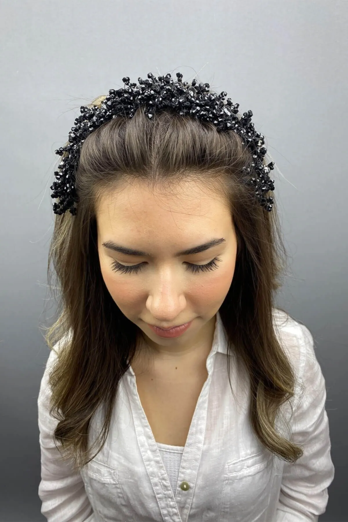 

Bridal Accessories Black Model Hair And Turban Accessory Wedding Handmade For Bride And Bridesmaids