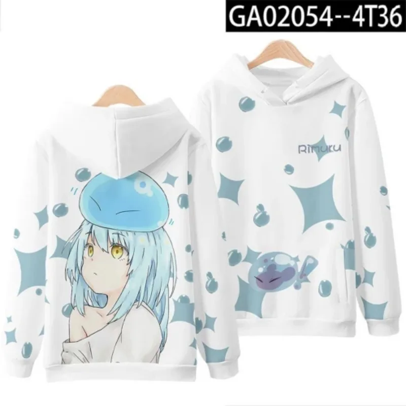 Аниме Это время я перевоплотился в слизи Rimuru Tempest толстовка с капюшоном для