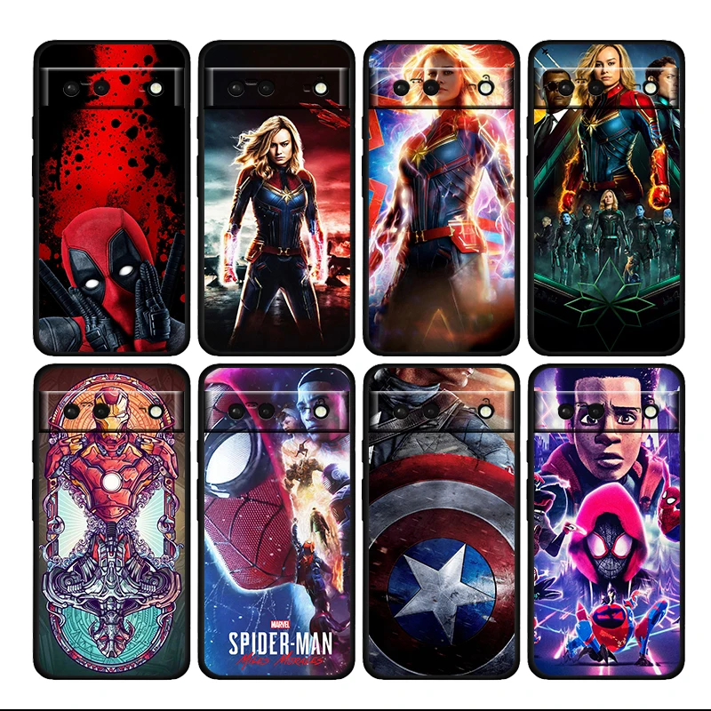 

Marvel Avengers Poster Shockproof Cover For Google Pixel 7 6 6A 5 4 5A 4A XL Pro TPU Soft Silicone Black Phone Case Coque Fundas