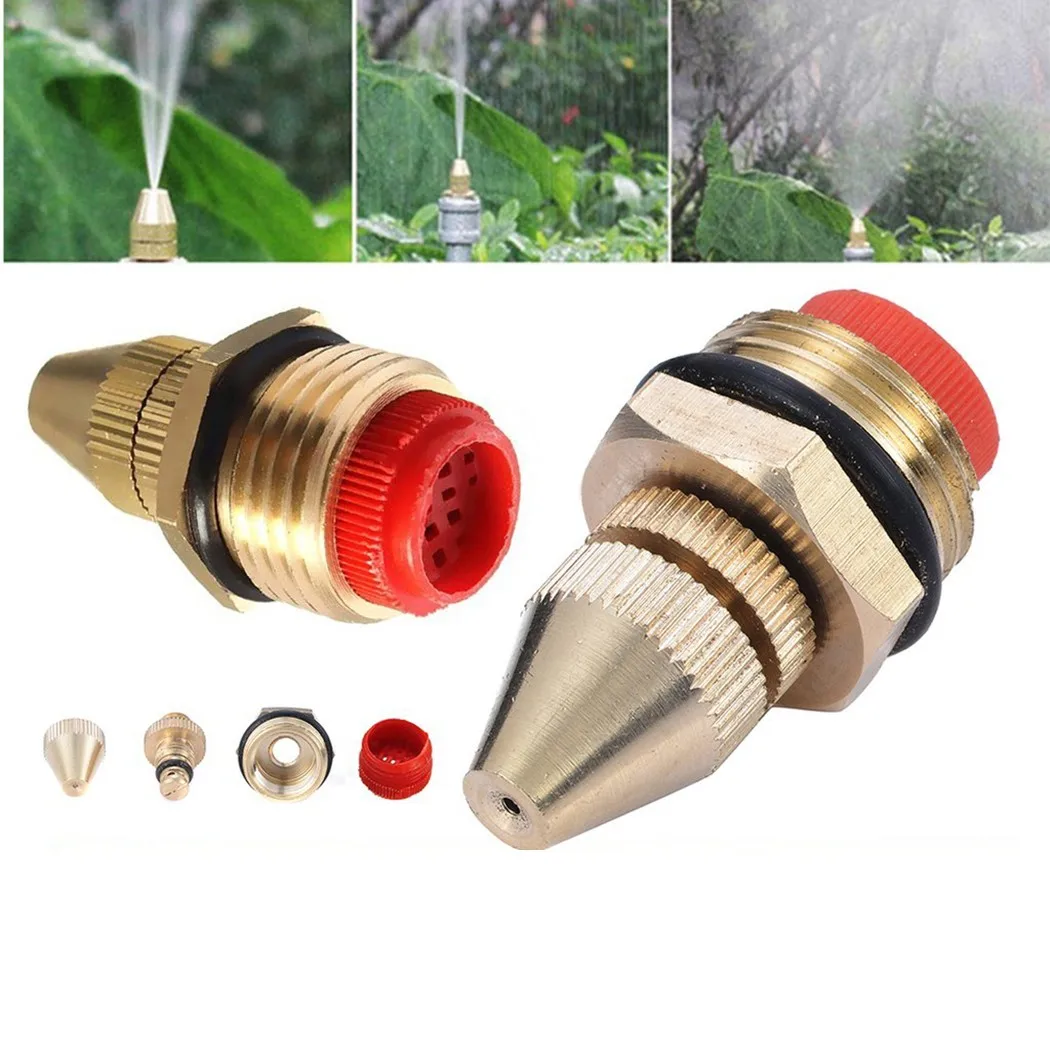 

1/2 Inch Adjustable Sprinkler Atomizing Water Spray Nozzle Cold Fog Effect DN15 Garden Irrigation Lawn Low Pressure