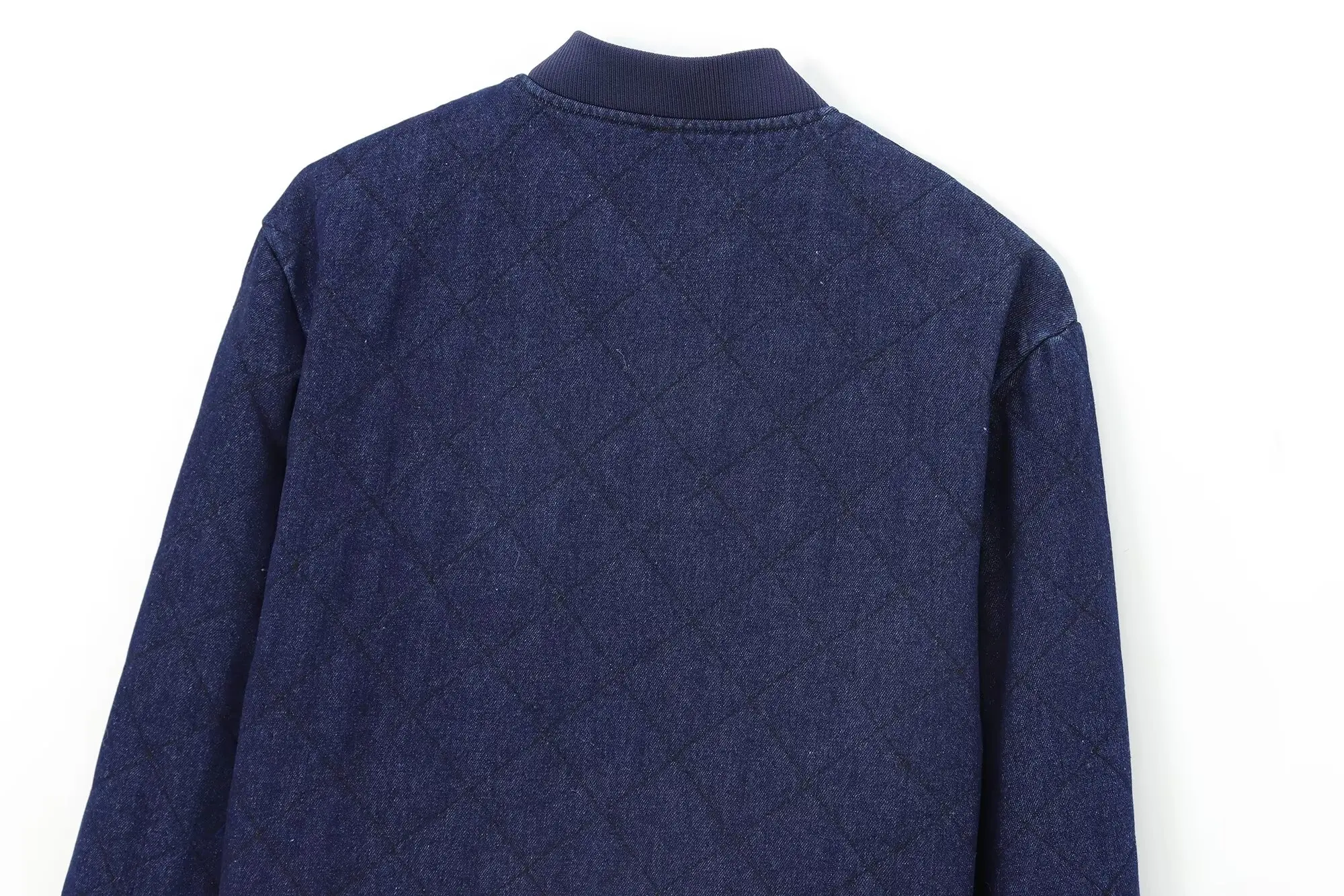 TRAFZA женская осенняя элегантная однотонная однобортная джинсовая хлопковая