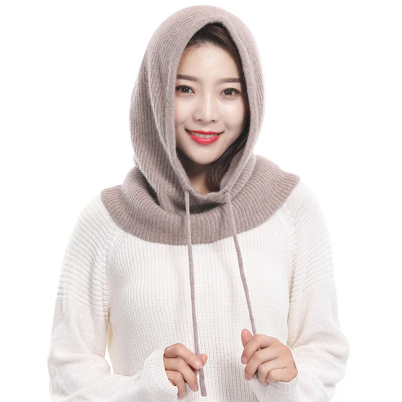 

GOPLUS Hat Women's Winter Knit Beanie Black Hats 2022 Adjustable Hooded Caps Mutsen Dames Gorras Para Mujer Chapeau Femme C8886