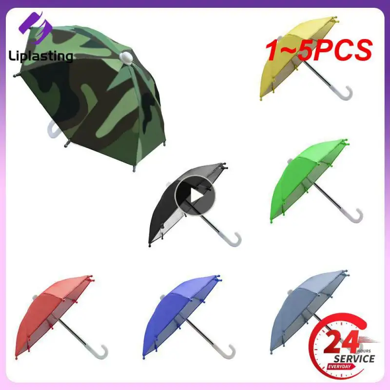 

1~5PCS Anti-uv Rain-proof Polyester Mobile Phone Umbrella Cute Craft Polyester Motorcycle Phone Holder Car Decoration