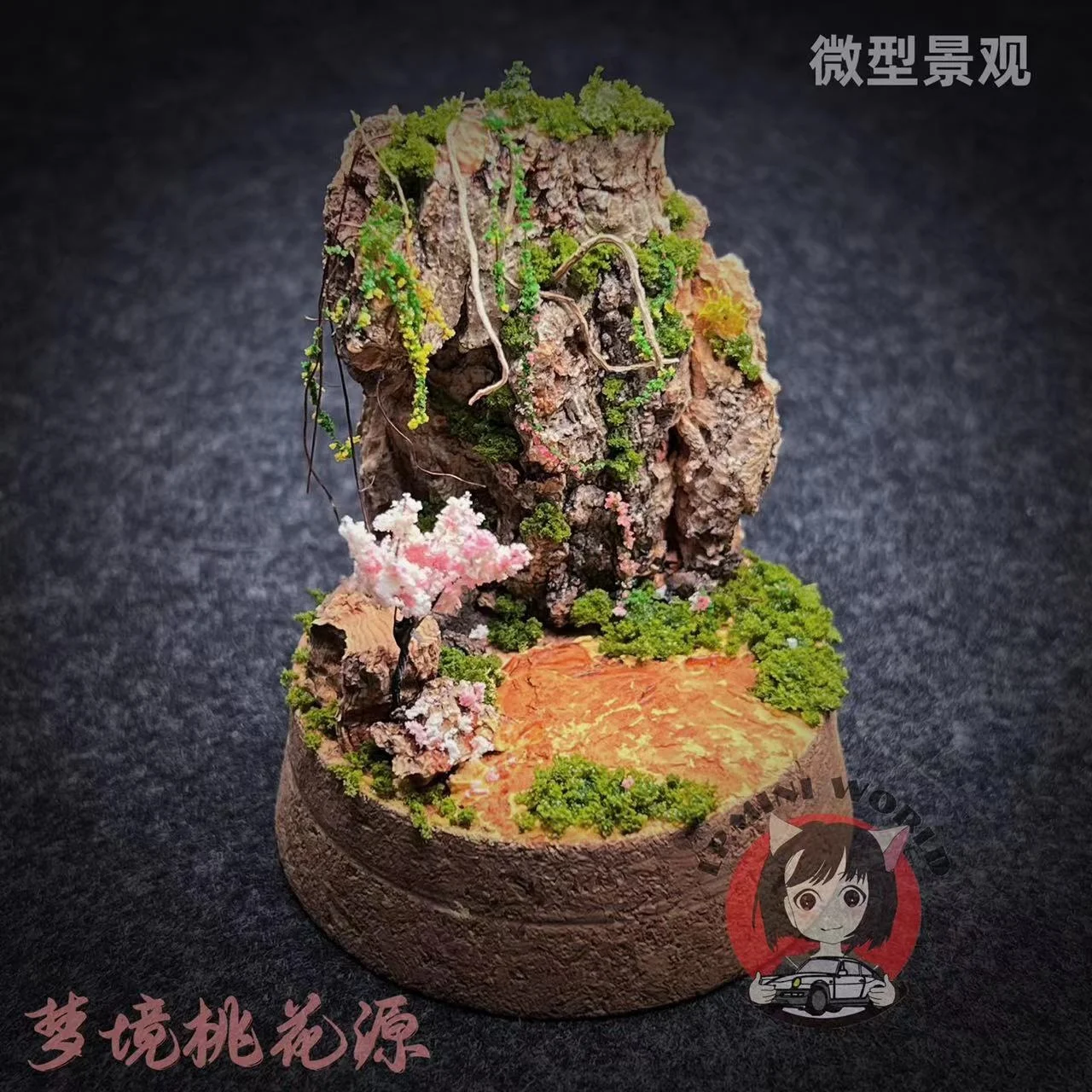 

Miniature model scene (Dreamland of Peach Blossoms) micro-landscape props scene