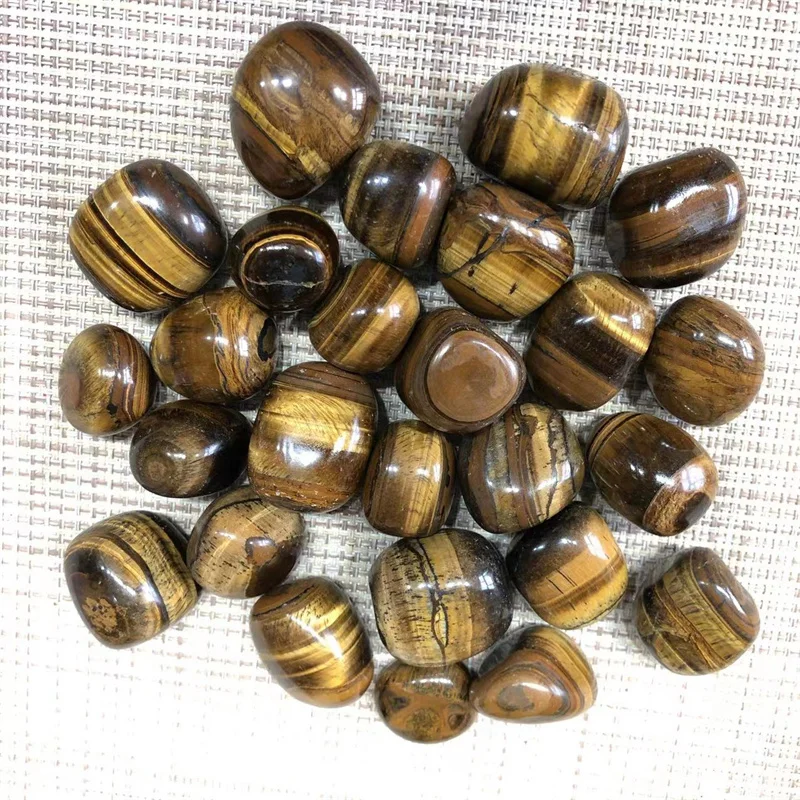 

Natural Gemstones Quartz Crystal Tiger Eye Tumbled Stones Polished Gems Healing Reiki Decoration