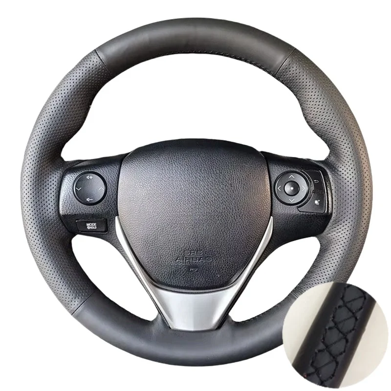 

Кожаный чехол на руль автомобиля из микрофибры для Toyota E'Z RAV4 Auris Corolla iM Scion iM 2013-2017, чехол на руль