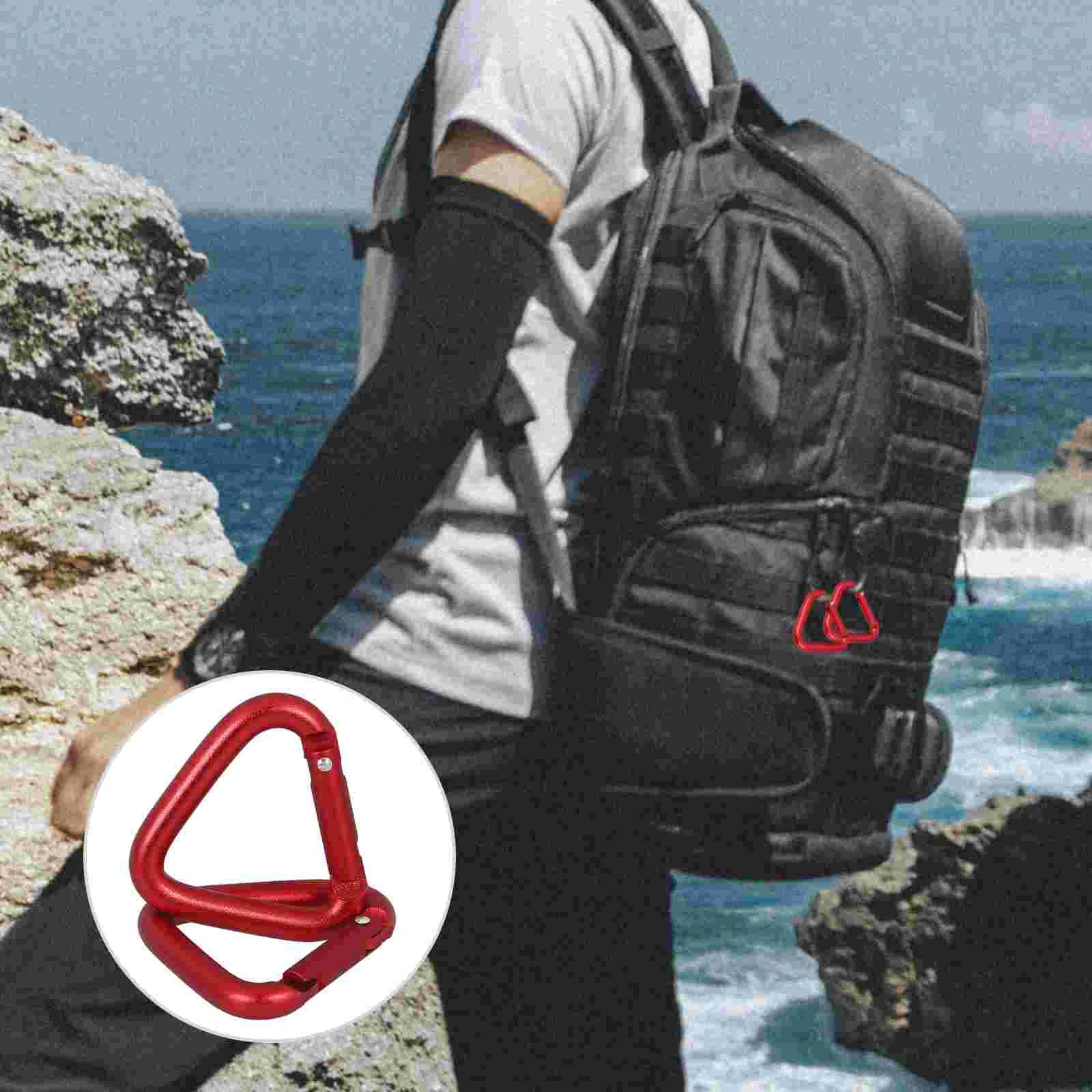 2 шт. треугольная пряжка для альпинизма карабин крючок маленькие карабины зажим