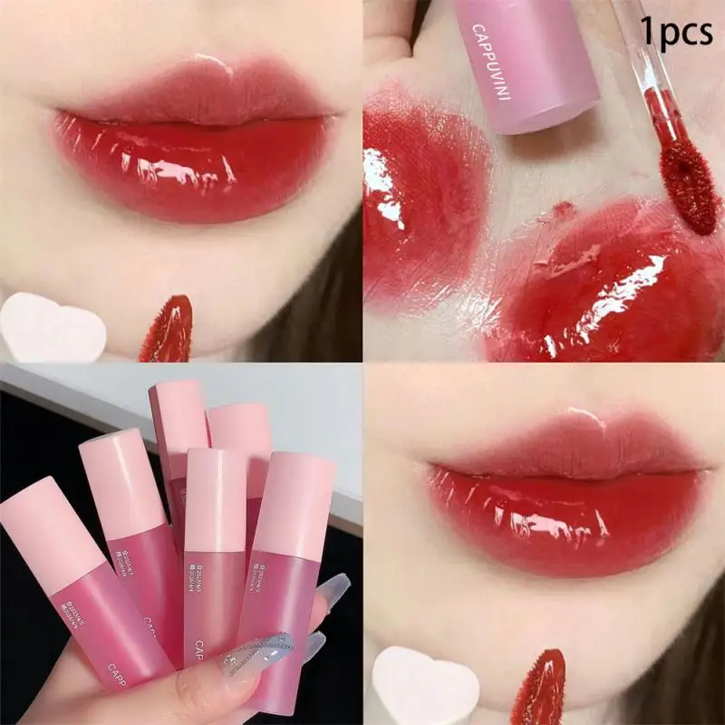 

Lip Glaze Mirror Water Glass Cute Tint Makeup Liquid Lipstick Waterproof Long-lasting No-strick Cup Cosmetics