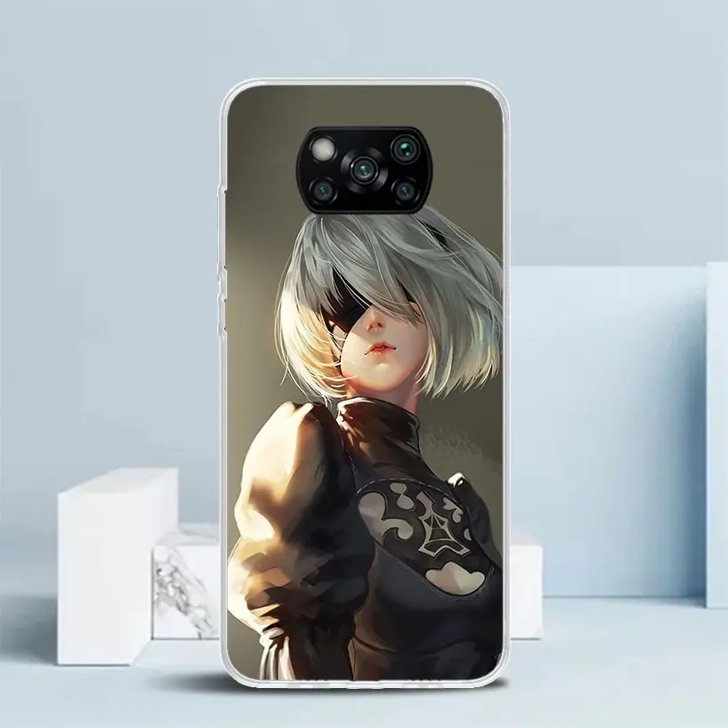 2B Nier Automata чехол для телефона из аниме Xiaomi Poco X6 X5 X4 X3 Nfc F6 F5 Pro F4 Gt F3 F2 F1 M5S M4 M3 M2 мягкая