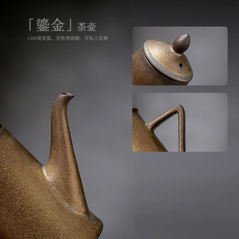 Китайский старинный большой чайник для пивоварения керамический винтажный