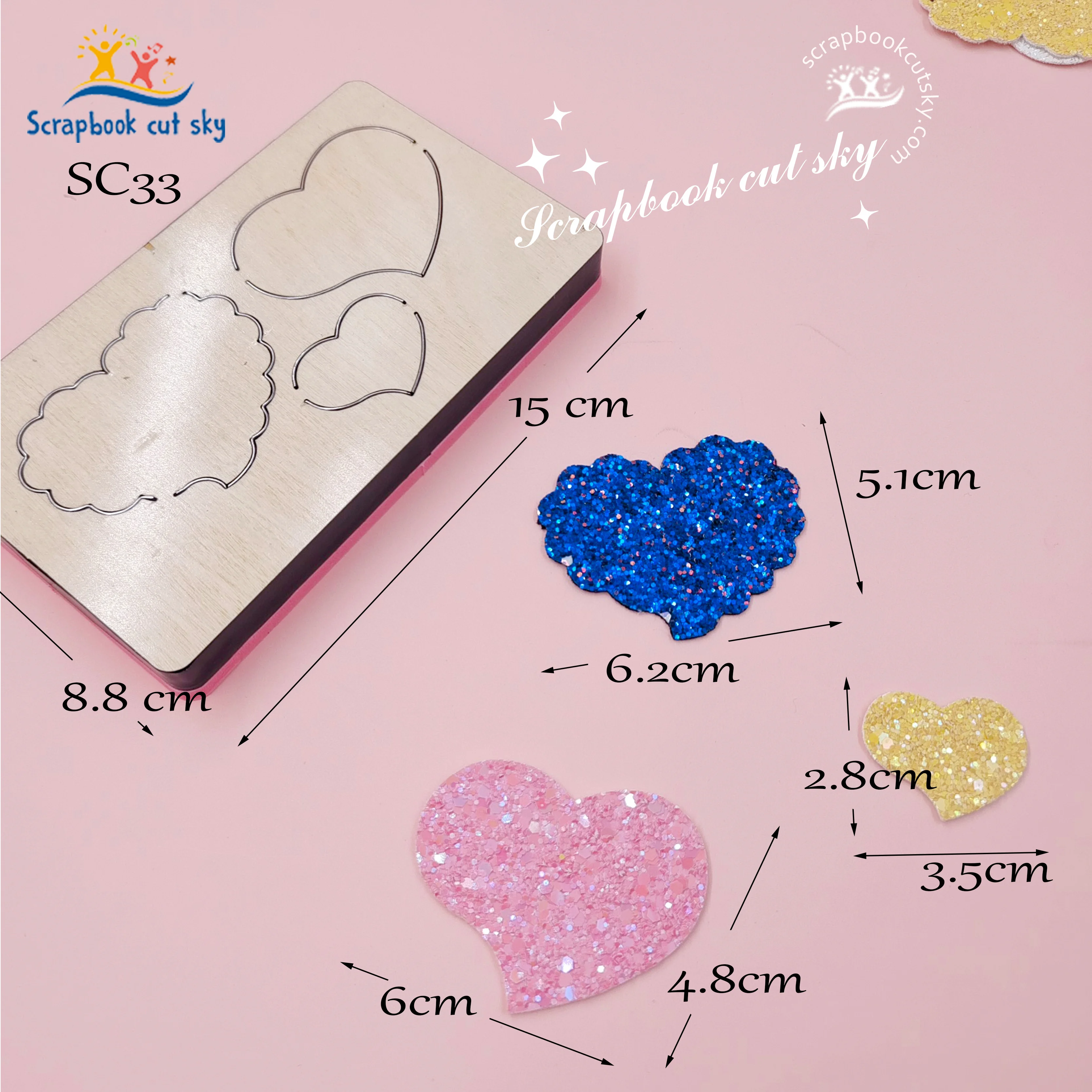 

ScrapbookCutSky-SC33 Love Wooden Cutting Knife Die Is Used With The Machine