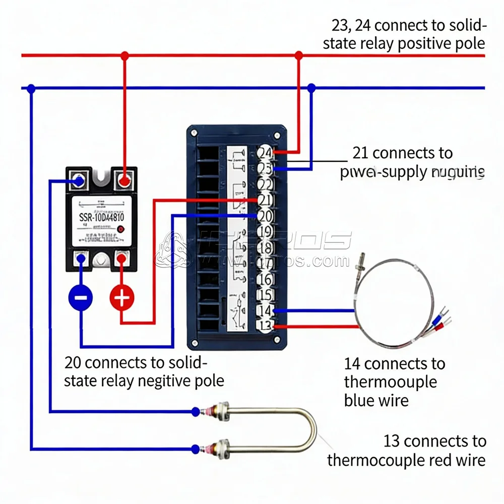 Фото XMT-8411 Интеллектуальный цифровой измеритель температуры с регулировкой PID 160*80 мм, умный цифровой дисплей, полный входной термостат 220 В №5