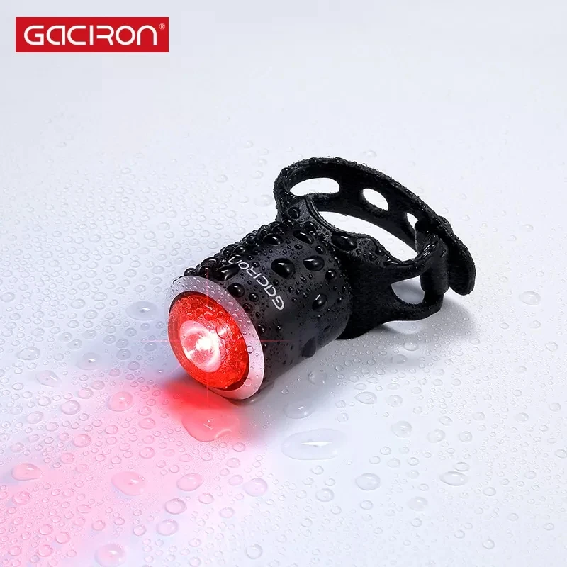 Велосипедный фонарь GACIRON W06 умный задний с зарядкой от USB влагозащита IPX5 мини