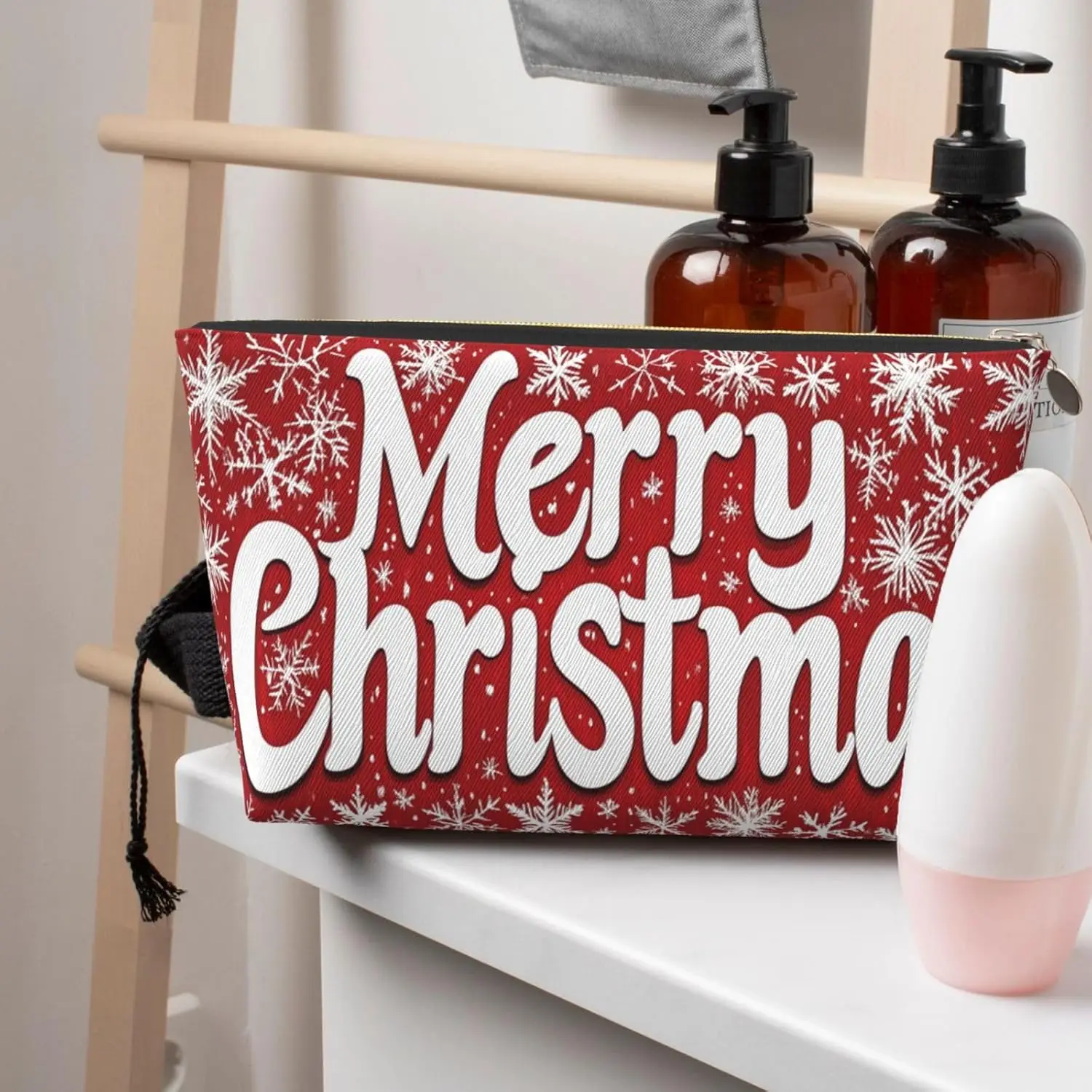 Косметичка с Рождеством красная косметичка дорожный органайзер для туалетных
