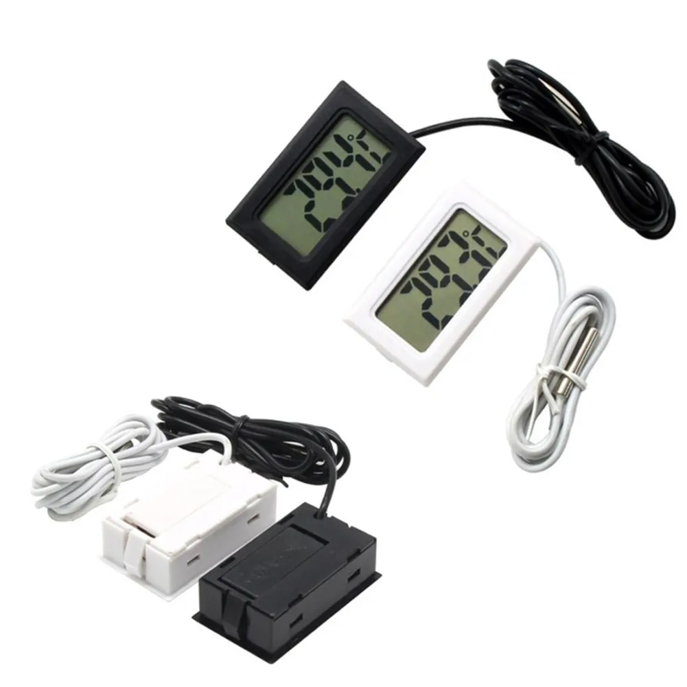 

Mini LCD Digital Thermometer Hygrometer Sensor Tester Humidity Meter Thermometer With Waterproof Probe For Indoor Outdoor