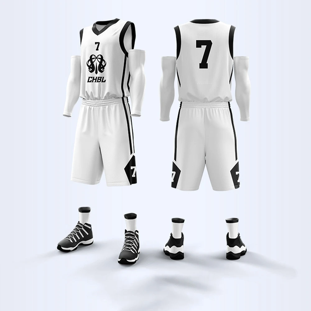 Summer 2023 New Men's Basketball Jersey Youth Breathable Jersey Sports Training Apparel Set Quick Dried University Team Kit