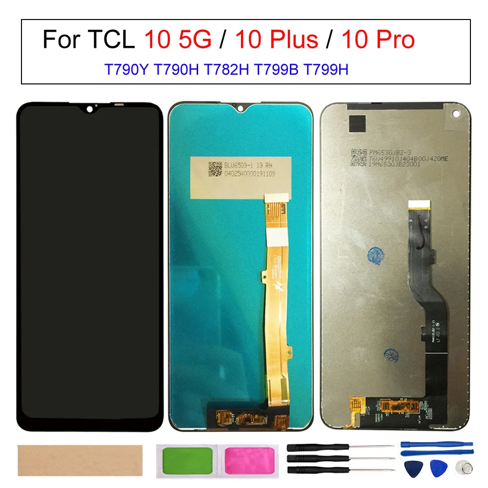 Для TCL 10 5G /10 Plus/10 Pro LCD дисплей + кодирующий преобразователь сенсорного экрана в сборе для TCL T790Y T790H T782H T799B T799H ЖК-экран