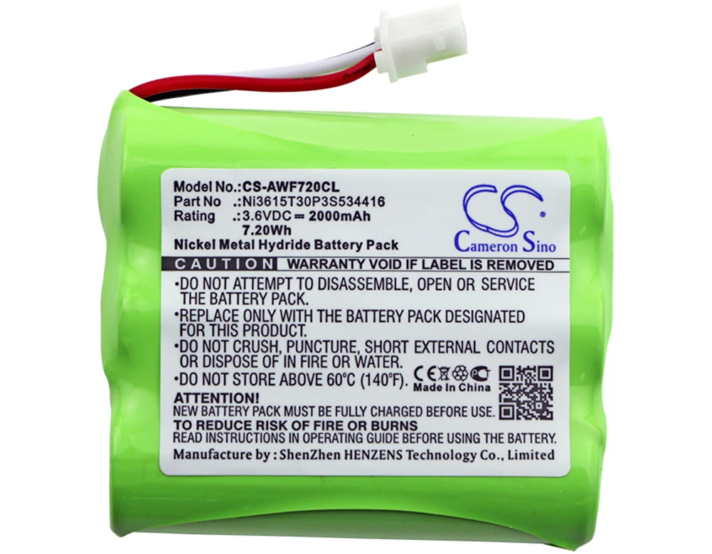 

Cameron Sino 2000mA Battery for AT&T WF720 Ni3615T30P3S534416