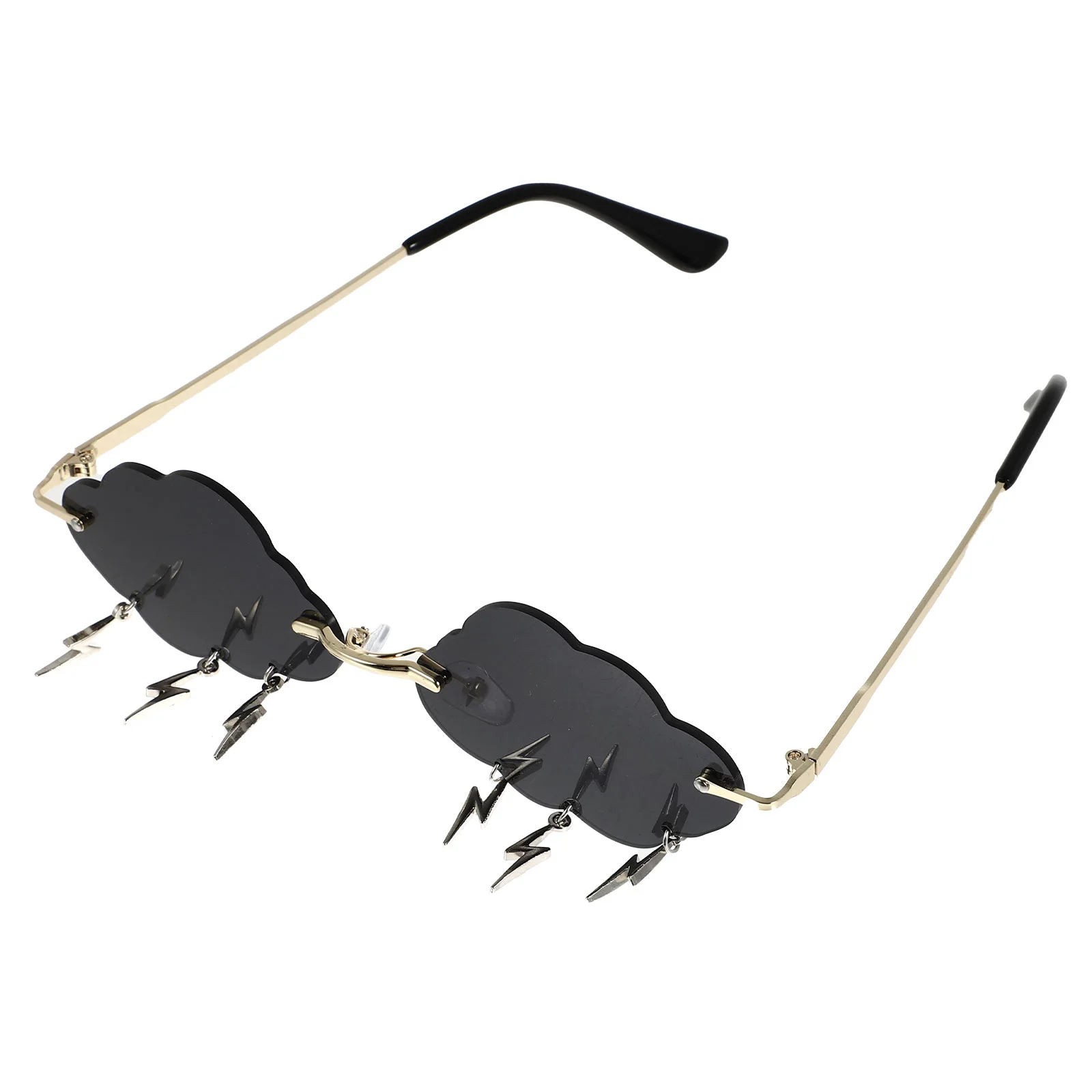 

Sunglasses Glasses Cloud Party Disco Funny Rimless Eyeglasses Novelty 90S Tassel Clouds Women Shaped Eyewear Irregular Dress