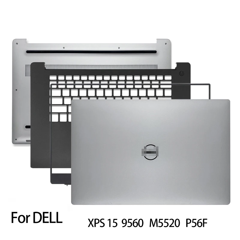 new For Dell XPS 15 9560 Precision Laptop LCD Back Cover/Frame/Hinges/Palmrest Upper Top Case/Bottom Cover J83X5 0J83X5 15.6
