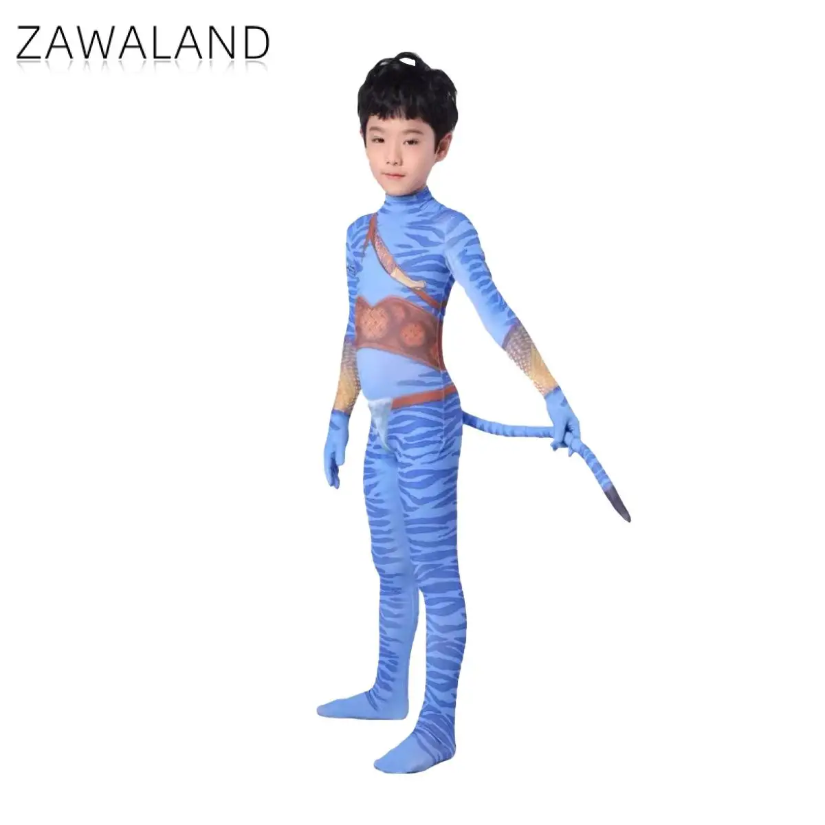 Фото Костюм Zawaland Avatar 2, одинаковый костюм для всей семьи, боди для косплея, карнавальный наряд для вечеринки на Хэллоуин, платье для выступления на сцене №5