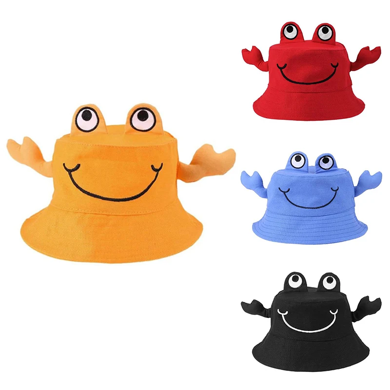 

Children Cartoon Crab Fisherman Hat Sun Protection Sun Hat Fashion Children Hat Suitable For 1-3 Years Old