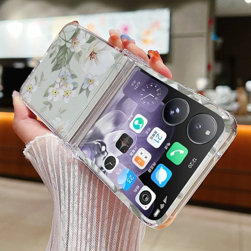 Шарнирный чехол с цветочным принтом ромашек для Xiaomi Mix Flip Funda противоударный
